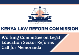 Working Committee on Legal Education Sector Reforms Call for Memoranda