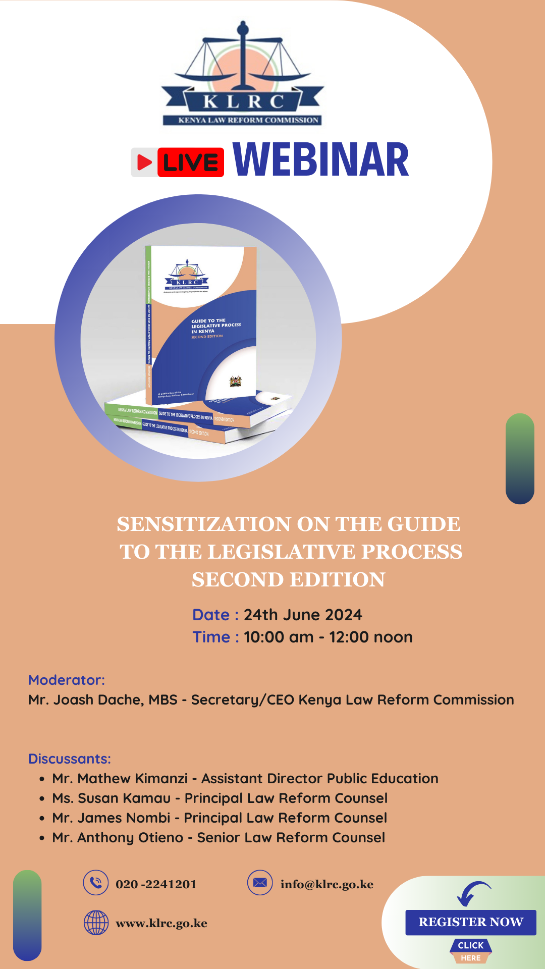Senisitization to The Guide on Legislative Process in Kenya Second Edition flyer 